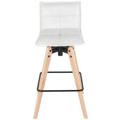 ZAGO STORE - MAE - Blanc - PU imitation cuir - Bar chair - Publicité ZAGO STORE - MAE - Blanc - PU imitation cuir - Bar chair - Publicité
