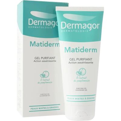 Gel Purifiant Dermagor Matiderm - Peaux grasses et mixtes - Publicité Gel Purifiant Dermagor Matiderm - Peaux grasses et mixtes - Publicité