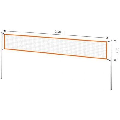 Tremblay CT TU - Polyamide 2mm, Maille 100mm, Orange - Filet de volley-ball de plage - Publicité Tremblay CT TU - Polyamide 2mm, Maille 100mm, Orange - Filet de volley-ball de plage - Publicité