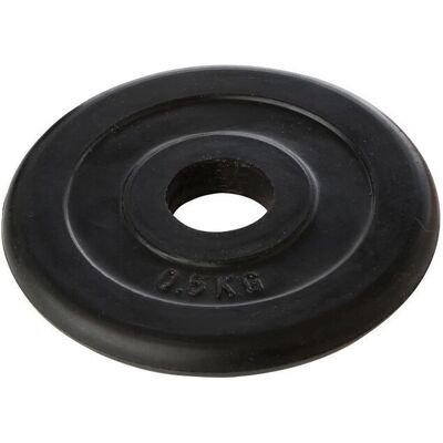 Disque de poids noir en caoutchouc Tremblay CT - weight plate - Publicité Disque de poids noir en caoutchouc Tremblay CT - weight plate - Publicité