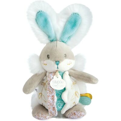 Doudou et Compagnie DC3484 Plüschrassel & Beißringclip - Rassel Doudou et Compagnie DC3484 Plüschrassel & Beißringclip - Rassel