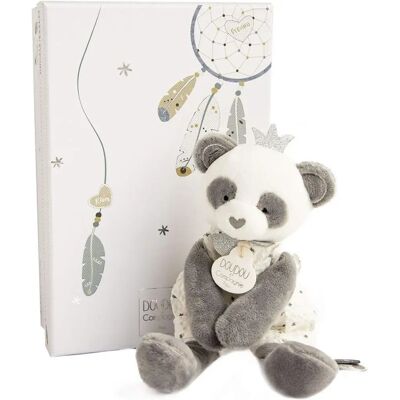 Doudou et Compagnie Grauer Panda Traumfänger Plüschspielzeug - Baby Geschenk Doudou et Compagnie Grauer Panda Traumfänger Plüschspielzeug - Baby Geschenk