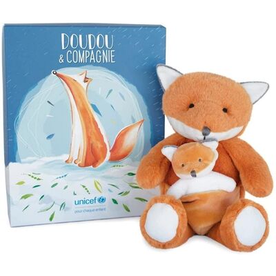 Doudou et Compagnie -unicef Baby And Me - Renard - 25 cm - Orange - Coffret Cadeau - Publicité Doudou et Compagnie -unicef Baby And Me - Renard - 25 cm - Orange - Coffret Cadeau - Publicité