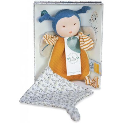 Doudou et Compagnie Bio-Baumwolle Schnullerkette Biene - 17 cm - Blau/Gelb - Babygabe Doudou et Compagnie Bio-Baumwolle Schnullerkette Biene - 17 cm - Blau/Gelb - Babygabe