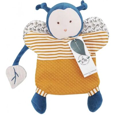 Doudou et Compagnie Muñeco de abeja orgánico y marioneta - Regalo para bebés Doudou et Compagnie Muñeco de abeja orgánico y marioneta - Regalo para bebés
