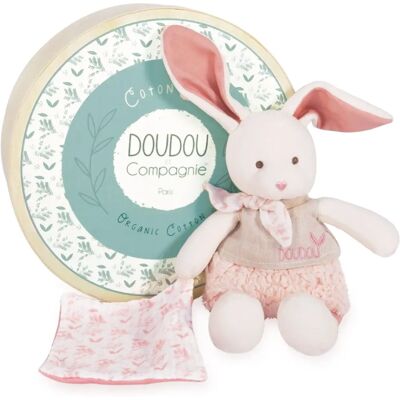 Doudou et Compagnie Bio Hase mit Schmusetuch - Plüschtier - rosa Doudou et Compagnie Bio Hase mit Schmusetuch - Plüschtier - rosa