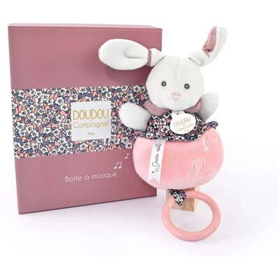 Doudou Pink Rabbit Plüschtier mit Musikdose - Plüschtier mit Melodie Doudou Pink Rabbit Plüschtier mit Musikdose - Plüschtier mit Melodie