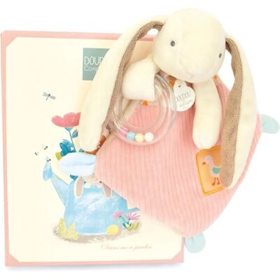 Doudou et Compagnie Schmusehase mit Rassel, 21cm Doudou et Compagnie Schmusehase mit Rassel, 21cm