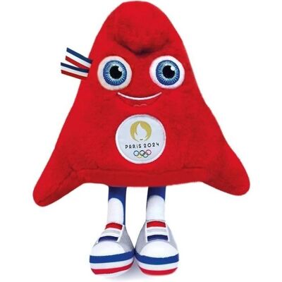Doudou et Compagnie Mascotte Paris 2024 en Peluche - 23cm Blanc - Publicité Doudou et Compagnie Mascotte Paris 2024 en Peluche - 23cm Blanc - Publicité