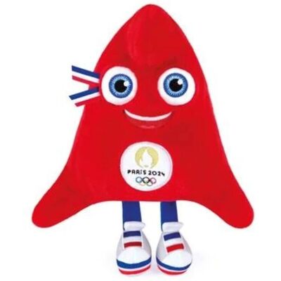 Doudou & compagnie Mascotte Officielle Jeux Olympiques Paris 2024 - 27cm Rouge - Publicité Doudou & compagnie Mascotte Officielle Jeux Olympiques Paris 2024 - 27cm Rouge - Publicité
