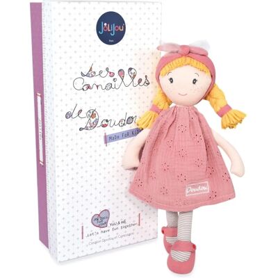 Poupée Suzette Rose en Peluche - Doudou et Compagnie - Publicité Poupée Suzette Rose en Peluche - Doudou et Compagnie - Publicité