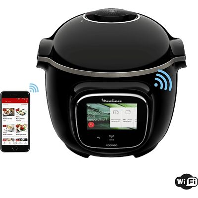 Multicuiseur Moulinex YY4632FB Noir - Écran tactile, WiFi, 6L Multicuiseur Moulinex YY4632FB Noir - Écran tactile, WiFi, 6L