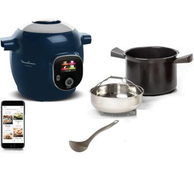 Moulinex YY5137FB - Bleu, Chrome - Multicuiseur - Publicité Moulinex YY5137FB - Bleu, Chrome - Multicuiseur - Publicité
