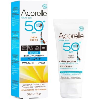 Acorelle SPF 50+ Protetor Solar de Muito Alta Proteção - Bio 50ml para Bebês Acorelle SPF 50+ Protetor Solar de Muito Alta Proteção - Bio 50ml para Bebês