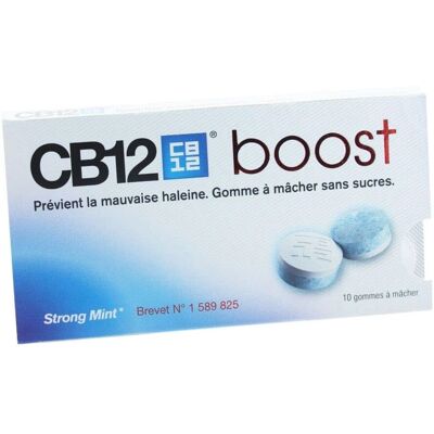 CB12 Boost Chewing-Gum Zinc Fluorure - Menthe Forte - Publicité CB12 Boost Chewing-Gum Zinc Fluorure - Menthe Forte - Publicité