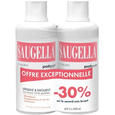 Saugella Poligyn Rose Damen Wasch - Sanfter Intimreiniger 2x500ml Saugella Poligyn Rose Damen Wasch - Sanfter Intimreiniger 2x500ml