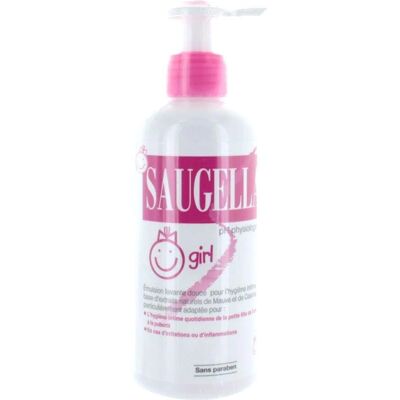 Saugella Girl 200ml - Hygiène Intime Douce - Extraits Naturels - Publicité Saugella Girl 200ml - Hygiène Intime Douce - Extraits Naturels - Publicité