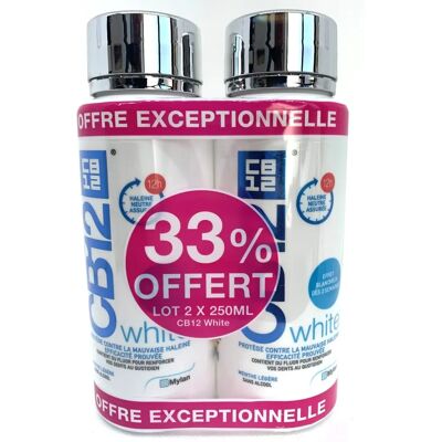Rinçage buccal CB12 White Menthe Légère - Blanchit en 2 semaines - Publicité Rinçage buccal CB12 White Menthe Légère - Blanchit en 2 semaines - Publicité