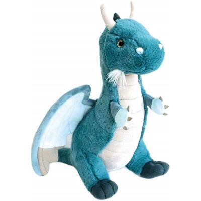 Doudou et Compagnie Dragon Émeraude - Peluche - Bleu - 40cm - Publicité Doudou et Compagnie Dragon Émeraude - Peluche - Bleu - 40cm - Publicité