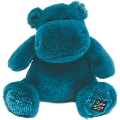 Histoire D’ours Hippopotame Bleu Turquoise - 25 Cm Peluche - Publicité Histoire D’ours Hippopotame Bleu Turquoise - 25 Cm Peluche - Publicité