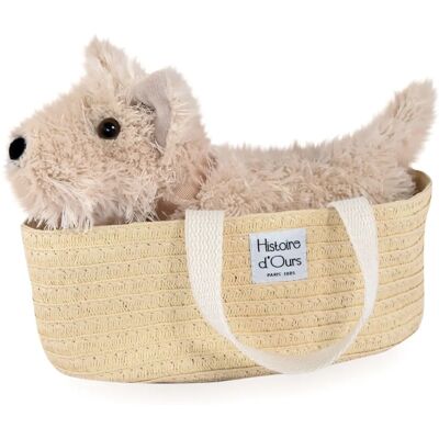 Histoire d'Ours Perrito Fox Ivory con cesta - Peluche Histoire d'Ours Perrito Fox Ivory con cesta - Peluche
