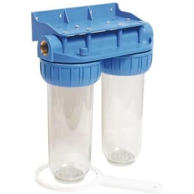 Aquawater - Dubbele filtersysteem - 10" - Multi-oplossingen Aquawater - Dubbele filtersysteem - 10" - Multi-oplossingen