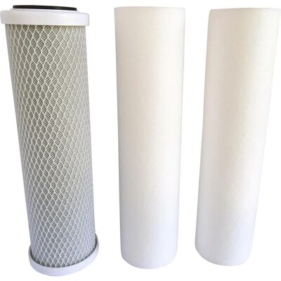 AQUAWATER - Water Filter Kit - 3 Cartridges, 10" - 6 Months AQUAWATER - Water Filter Kit - 3 Cartridges, 10" - 6 Months