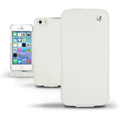 Custodia in Pelle Noreve per iPhone 5S Bianco - Protezione Completa Custodia in Pelle Noreve per iPhone 5S Bianco - Protezione Completa