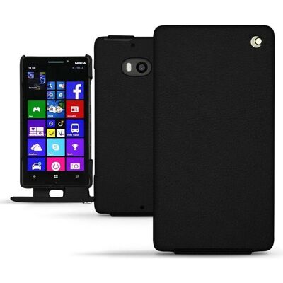 Housse en cuir Noreve Lumia 930 - Negre poudro - Publicité Housse en cuir Noreve Lumia 930 - Negre poudro - Publicité
