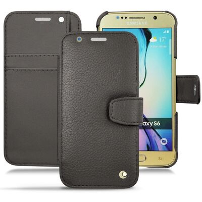 Étui en cuir Noreve Galaxy S6 - Vintage Anthracite - Publicité Étui en cuir Noreve Galaxy S6 - Vintage Anthracite - Publicité