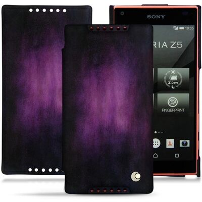 Coque en cuir Noreve pour Sony Xperia Z5 Compact - Violet Coque en cuir Noreve pour Sony Xperia Z5 Compact - Violet