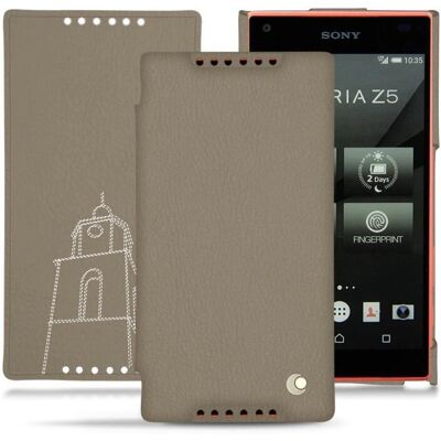 Noreve Sony Xperia Z5 Compact Ledertasche - Grau Noreve Sony Xperia Z5 Compact Ledertasche - Grau