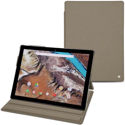 Housse en cuir gris Noreve pour tablette - 10,2" Folio Protection - Publicité Housse en cuir gris Noreve pour tablette - 10,2" Folio Protection - Publicité