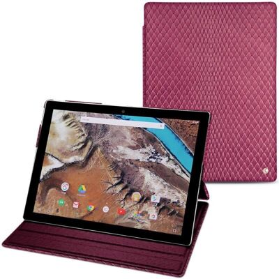 Housse en cuir rose Noreve pour tablette 10,2" - Publicité Housse en cuir rose Noreve pour tablette 10,2" - Publicité