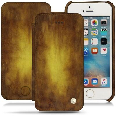 Noreve Apple iPhone SE Lederhülle Gold - Handyhülle Noreve Apple iPhone SE Lederhülle Gold - Handyhülle