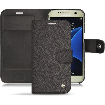 Coque en Cuir Noreve Galaxy S7 - Protection Anthracite Personnalisable - Publicité Coque en Cuir Noreve Galaxy S7 - Protection Anthracite Personnalisable - Publicité