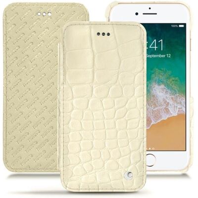 Coque en cuir Noreve pour Apple iPhone 7 Horizon Crocodile Milk - Lait de crocodile - Publicité Coque en cuir Noreve pour Apple iPhone 7 Horizon Crocodile Milk - Lait de crocodile - Publicité