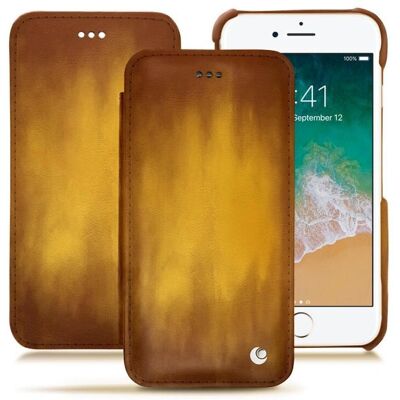 Noreve Coque en Cuir pour iPhone 7 Dorée - Protection Noreve Coque en Cuir pour iPhone 7 Dorée - Protection