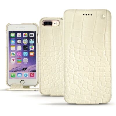 Custodia in Pelle Noreve iPhone 7 Plus - Candido Crocodile - Bianco Custodia in Pelle Noreve iPhone 7 Plus - Candido Crocodile - Bianco
