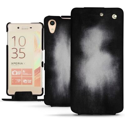 Noreve Lederhülle für Sony Xperia X Performance - Schwarz, Grau Noreve Lederhülle für Sony Xperia X Performance - Schwarz, Grau