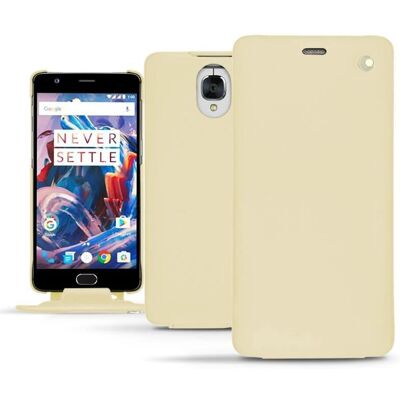 Noreve Beiges Leder-Handyhülle für OnePlus 3 - Smartphone-Schale Noreve Beiges Leder-Handyhülle für OnePlus 3 - Smartphone-Schale