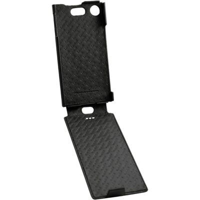 Custodia in Pelle Noreve per Sony Xperia XZ1 Compact - Nero Custodia in Pelle Noreve per Sony Xperia XZ1 Compact - Nero