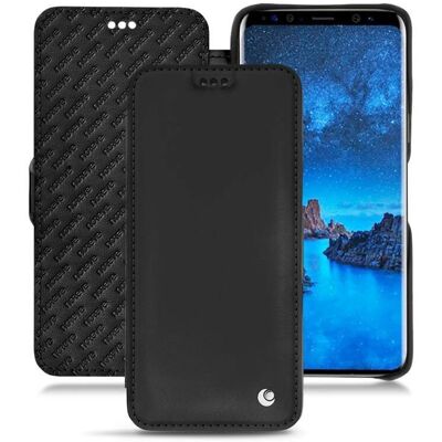 Custodia in pelle Noreve per Samsung Galaxy S9 - Nera - Fatta a mano Custodia in pelle Noreve per Samsung Galaxy S9 - Nera - Fatta a mano
