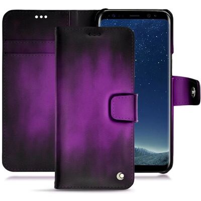 Noreve Étui en Cuir Galaxy S8+ Violet - Coque de Téléphone Noreve Étui en Cuir Galaxy S8+ Violet - Coque de Téléphone