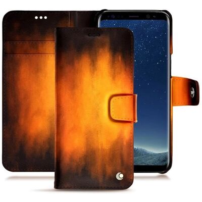 Noreve Étui en Cuir Samsung Galaxy S8+ Fauve - Coque Noreve Étui en Cuir Samsung Galaxy S8+ Fauve - Coque