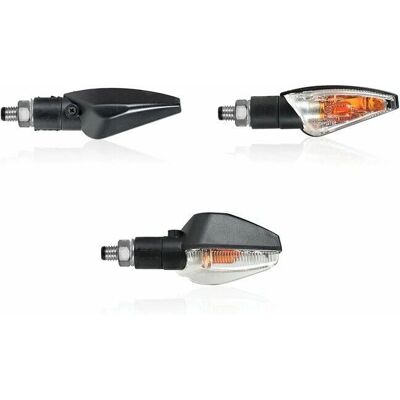 Chaft Spencer Motorradblinker - Schwarz/Transparent - CE Zertifiziert Chaft Spencer Motorradblinker - Schwarz/Transparent - CE Zertifiziert