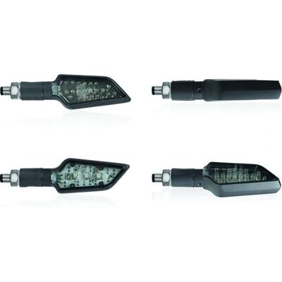 CHAFT Bower - LED Blinker - Schwarz mit Rauchglas - Motorradsignal CHAFT Bower - LED Blinker - Schwarz mit Rauchglas - Motorradsignal
