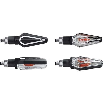 Chaft SOUND Motorrad Blinkleuchten - Paar, Schwarz, Rauchlinse Chaft SOUND Motorrad Blinkleuchten - Paar, Schwarz, Rauchlinse