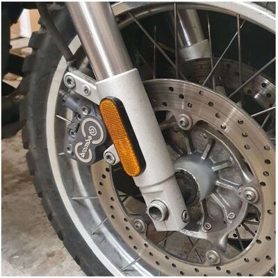 Réflecteur de fourche moto Chaft Orange - Équipement de sécurité - Publicité Réflecteur de fourche moto Chaft Orange - Équipement de sécurité - Publicité