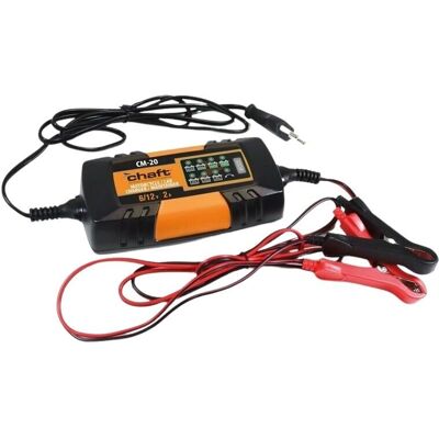 Chaft CM-20 Motorrad-Batterielader - 6/12V, Schwarz Chaft CM-20 Motorrad-Batterielader - 6/12V, Schwarz